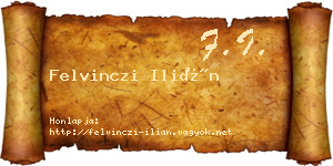 Felvinczi Ilián névjegykártya